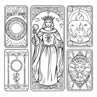 Mystical Tarot Card Coloring Page 8141-6488