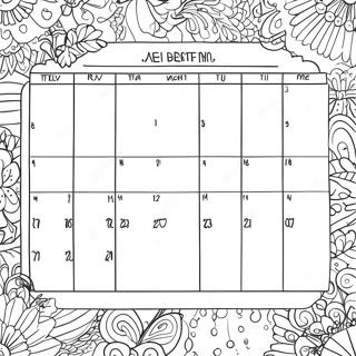 Calendar Coloring Pages