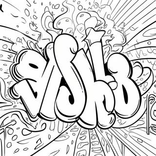 Swear Word Graffiti Coloring Page 8190-6517