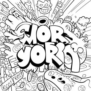 Swear Word Graffiti Coloring Page 8190-6518