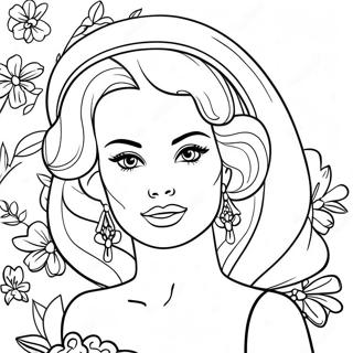 Vintage Barbie Coloring Page 8200-6546