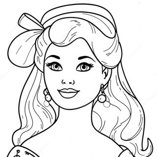 Vintage Barbie Coloring Page 8200-6548