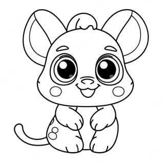 Cute Beanie Boo With Big Eyes Coloring Page 8241-6566