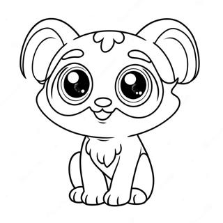 Cute Beanie Boo With Big Eyes Coloring Page 8241-6567