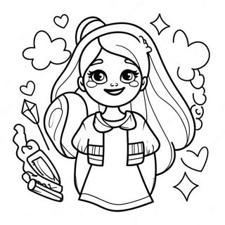 Bff Tumblr Girl Fashion Coloring Page 8260-6578