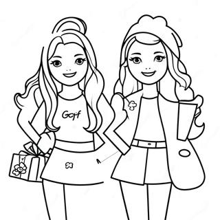 Bff Tumblr Girl Fashion Coloring Page 8260-6580