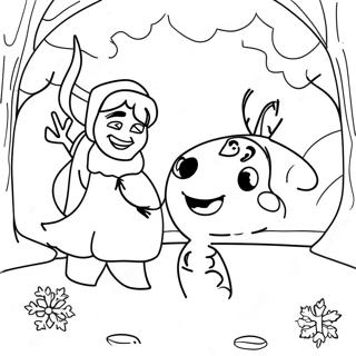 Frozen Christmas Coloring Pages