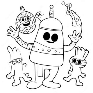 Yo Gabba Gabba Coloring Page 8300-6608