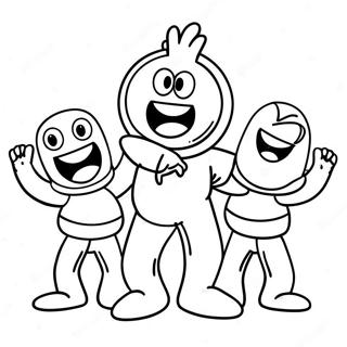 Muno Dancing With Friends Coloring Page 8301-6610