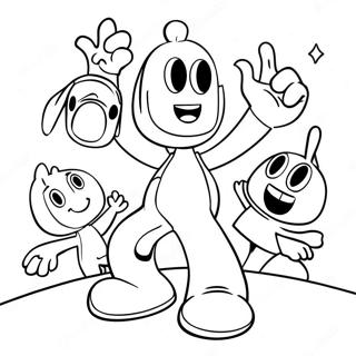 Muno Dancing With Friends Coloring Page 8301-6611