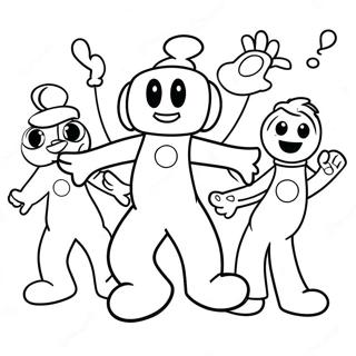 Muno Dancing With Friends Coloring Page 8301-6612