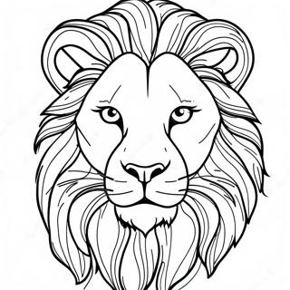 Realistic Lion Coloring Pages