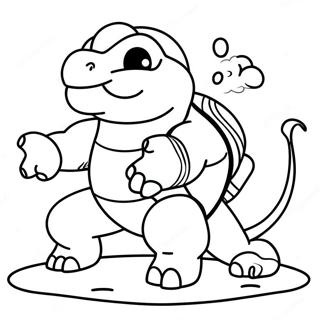 Blastoise With Water Cannons Coloring Page 8371-6671