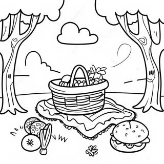 Picnic Coloring Pages