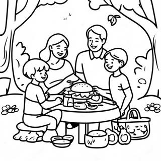 Picnic Coloring Pages