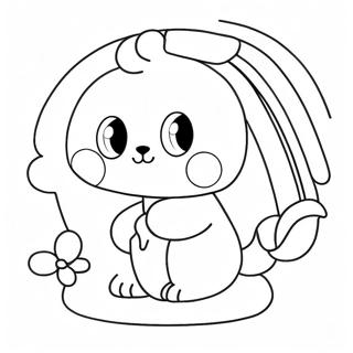 Rainbow Friends Cyan Coloring Pages