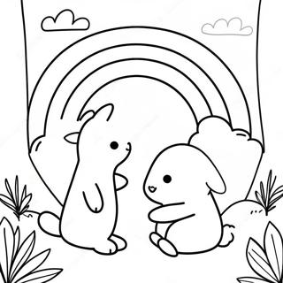 Rainbow Friends Cyan Coloring Pages