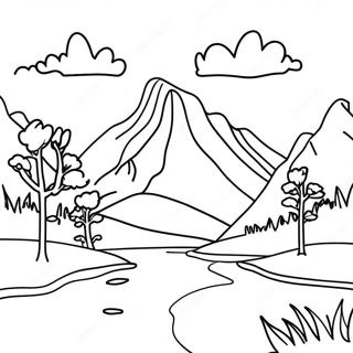 Easy Landscape Coloring Pages