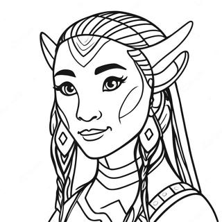 Avatar Character Coloring Page 8480-6740