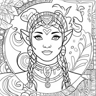 Avatar Elements And Symbols Coloring Page 8481-6746