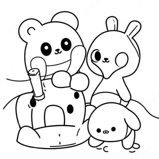 Rilakkuma Cinnamoroll Coloring Pages