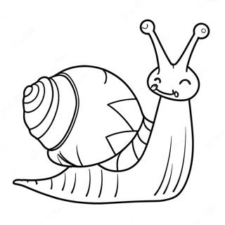 Cute Cartoon Snail Coloring Page 8511-6815