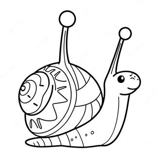 Cute Cartoon Snail Coloring Page 8511-6816