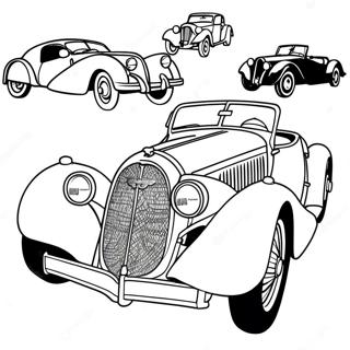 Klassisches Bugatti Auto Ausmalbild 851-677