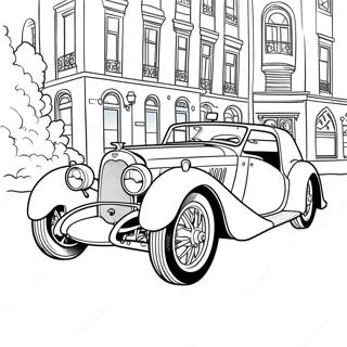 Classic Bugatti Car Coloring Page 851-679