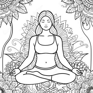 Relaxing Yoga Pose Coloring Page 8551-6798