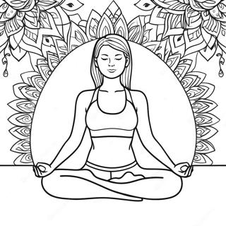 Relaxing Yoga Pose Coloring Page 8551-6800