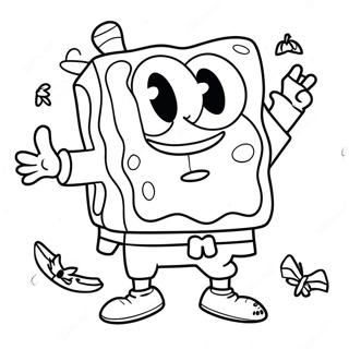 Halloween Spongebob Coloring Page 8570-6818