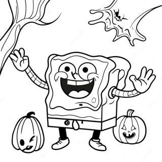 Halloween Spongebob Coloring Page 8570-6820