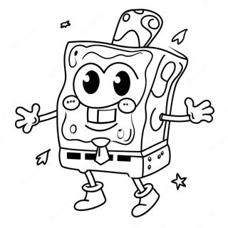 Spongebob In A Spooky Costume Coloring Page 8571-6834