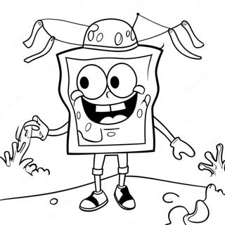 Spongebob In A Spooky Costume Coloring Page 8571-6835