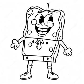 Spongebob In A Spooky Costume Coloring Page 8571-6836