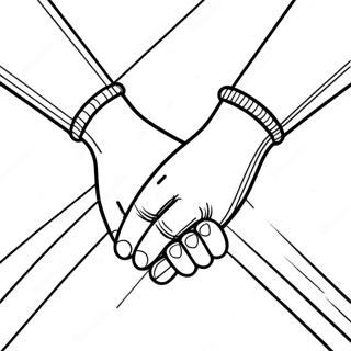 Two Bffs Holding Hands Coloring Page 8590-6847