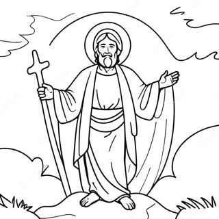 He Is Risen Coloring Page 8600-6821