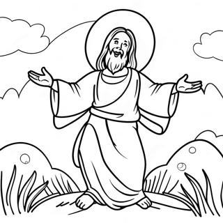 Joyful He Is Risen Coloring Page 8601-6825