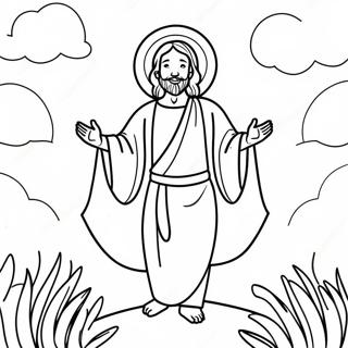 Joyful He Is Risen Coloring Page 8601-6826