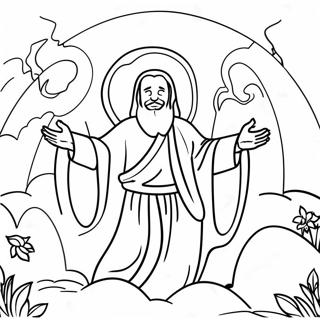 Joyful He Is Risen Coloring Page 8601-6827