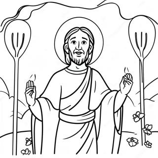 Joyful He Is Risen Coloring Page 8601-6828