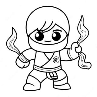 Kai Ninjago With Fire Powers Coloring Page 8631-6888