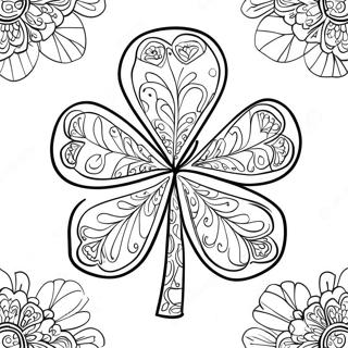 Irish Shamrock Coloring Page 8650-6863