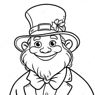 Colorful Irish Leprechaun Coloring Page 8651-6865