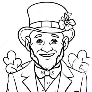 Colorful Irish Leprechaun Coloring Page 8651-6866