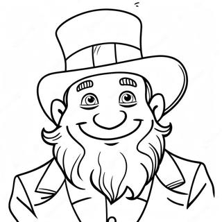 Colorful Irish Leprechaun Coloring Page 8651-6868