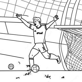 Haaland Scoring A Goal Coloring Page 8671-6905