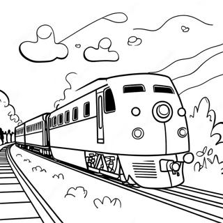 Colorful Train Journey Coloring Page 871-699