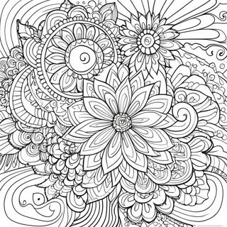 Página Para Colorear De Mandala Colorido Con Sharpie 8721-6932